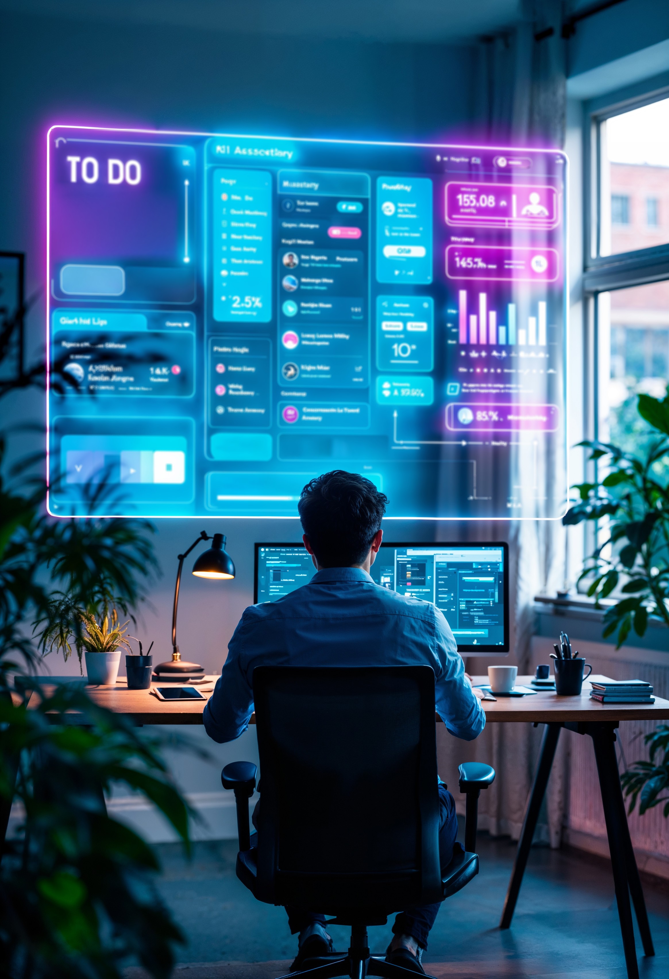 Custom software abstract system visual