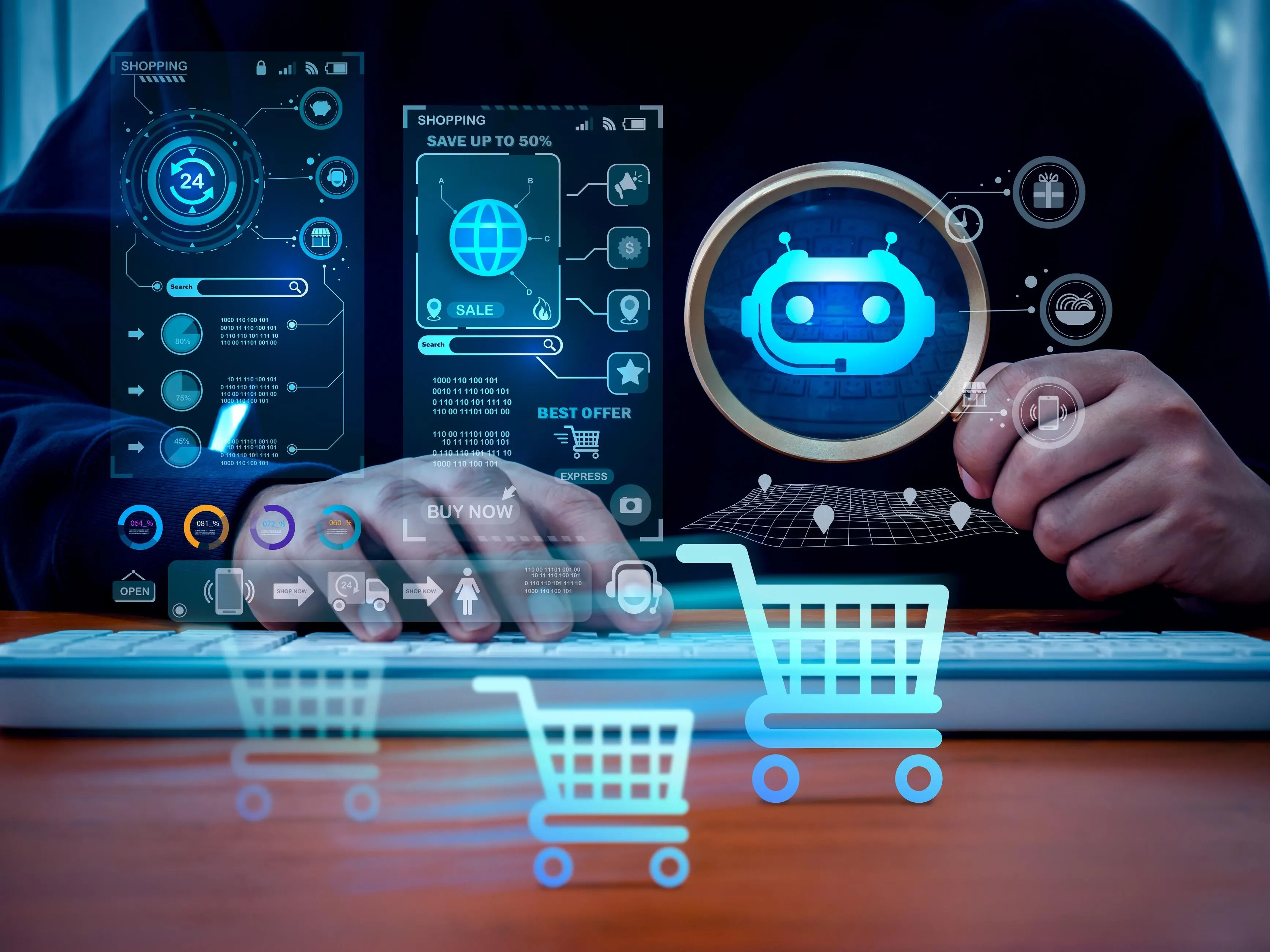 Retail and ecommerce abstract editorial visual