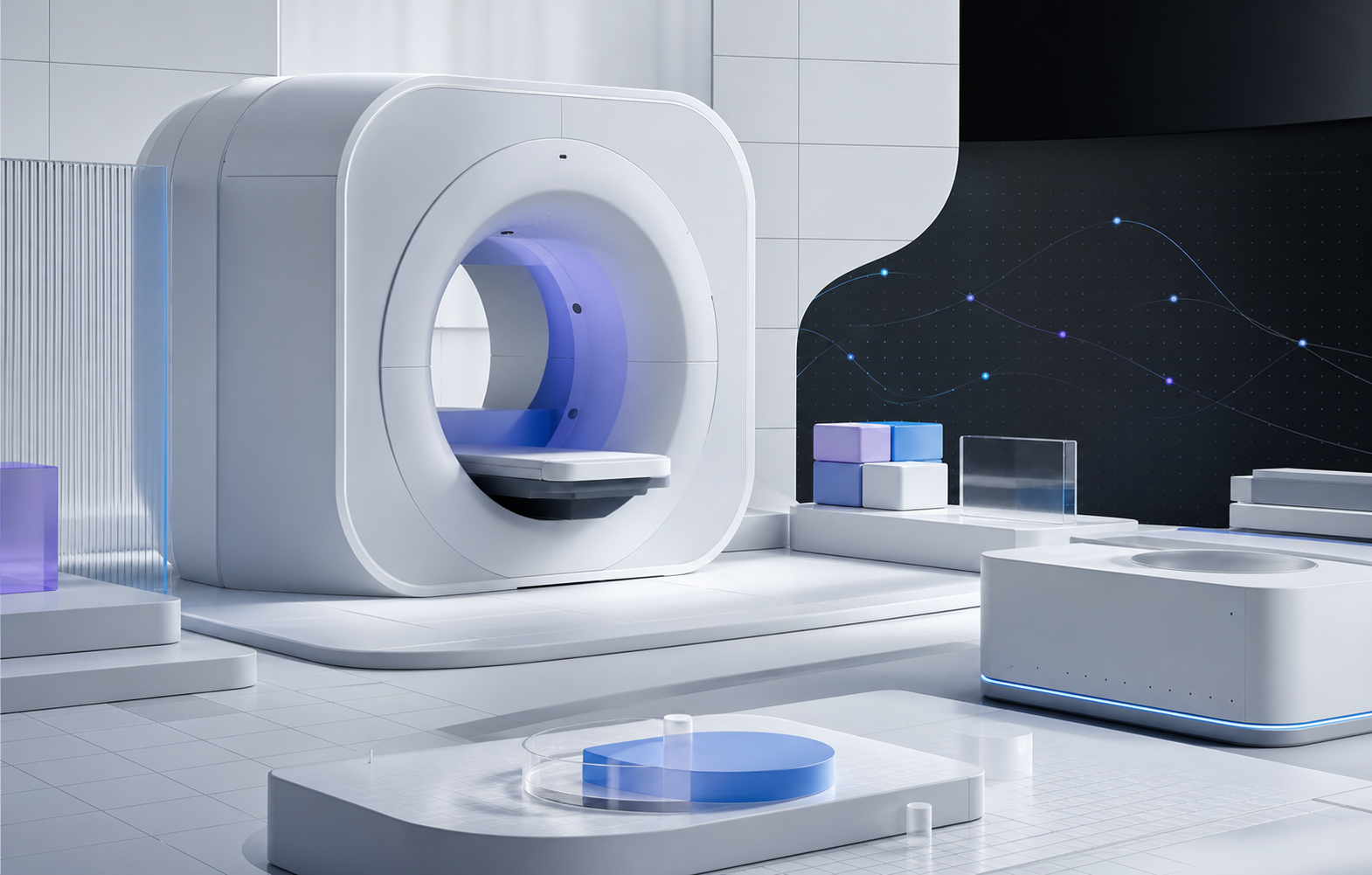 Healthcare abstract editorial visual