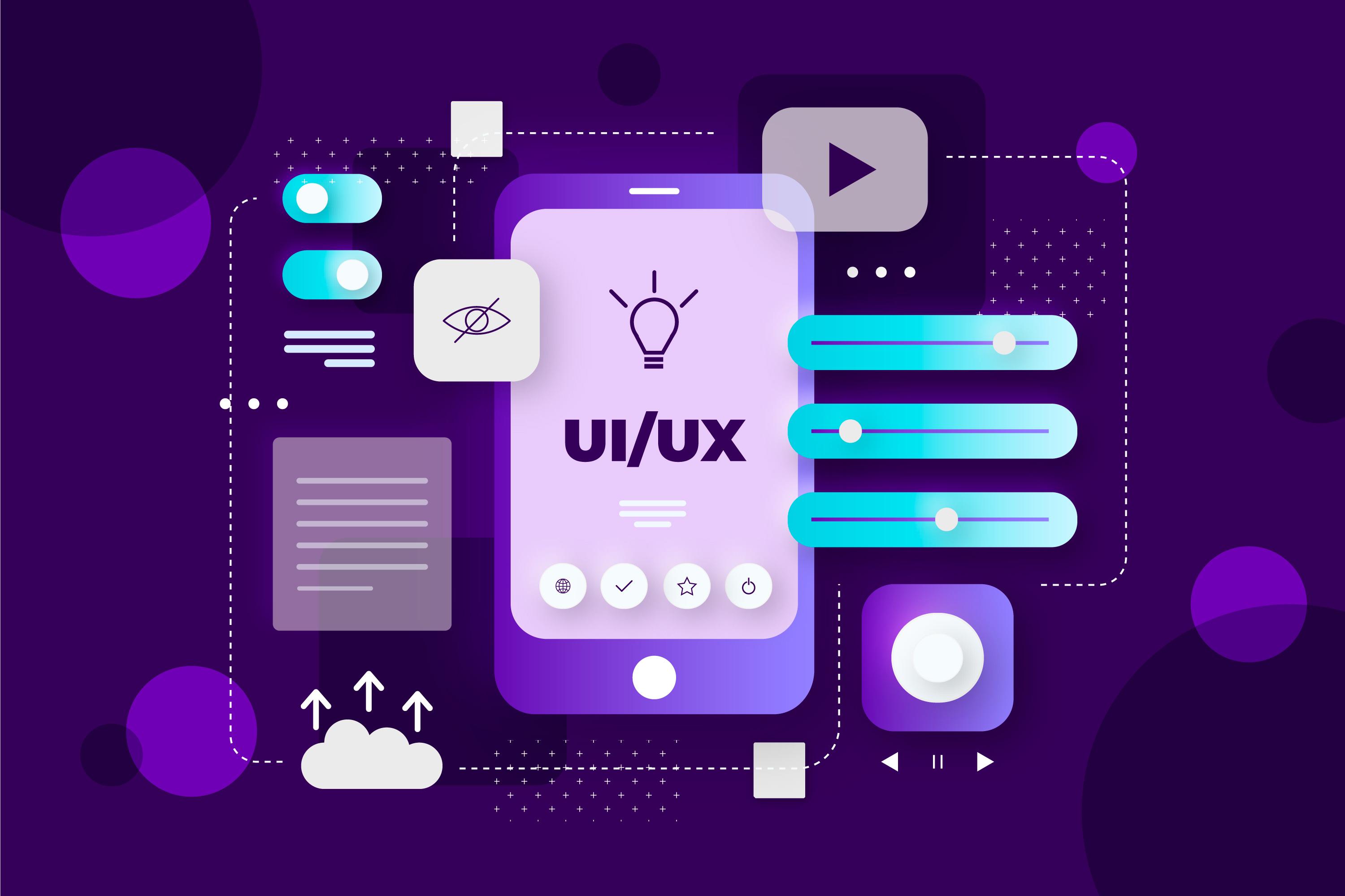 UI/UX design abstract system visual